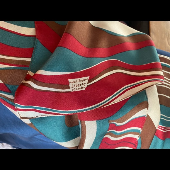 Modern Abstract Liberty of London Silk Scarf - Picture 2 of 6